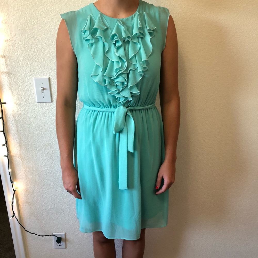 Turquoise above the knee dress